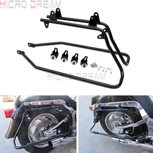 Motorcycle Saddlebag Support Brackets Rear Conversion Holder Kit For Harley Softail 1986-2013 Fat Boy Deluxe Springer Breakout