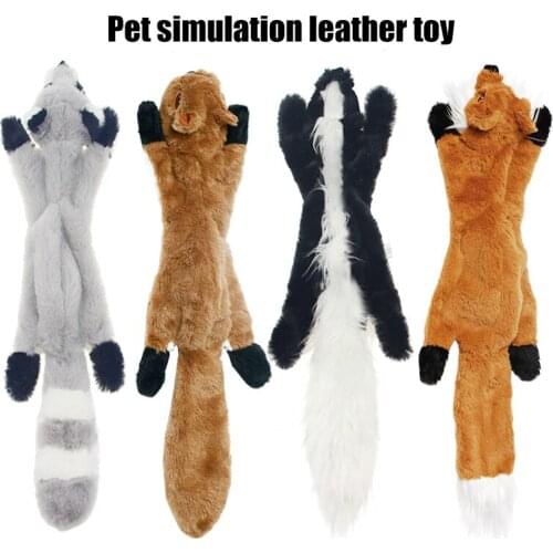 Pet Simulation Animal Plush Toy Interactive Squeaky Soft Chew Toy Sound Toy For Dogs 1pcs