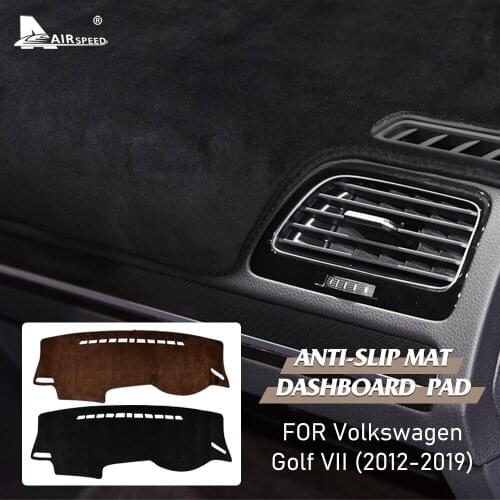 AIRSPEED Flannel Car Anti Slip Anti UV Mat Dashboard Cover Pad Dashmat Carpet for Volkswagen VW Golf 7 MK7 GTI GTD Accessories