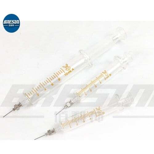RELIFE 5ML 10ML Welding Oil Flux Special Glass Syringe Metal Special Round Hole Needle For Repair