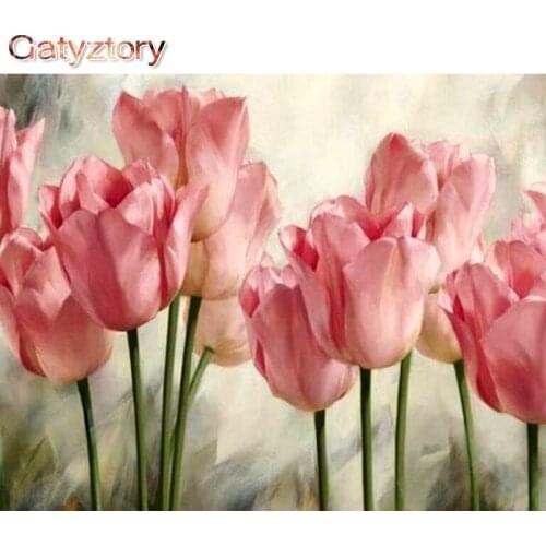 GATYZTORY 5d DIY Diamond Painting Flowers Full square Handmade Embroidery Picture Accessories Kits Rhinestone Home Decoration