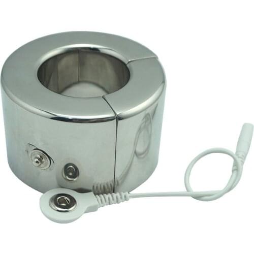 Hot Electro shock metal 5 size Height Magnetic Stainless steel Ball Stretcher erection,cock ring electrical stimulator,sex toy