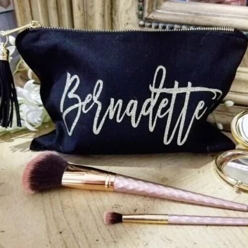 Personalized Bridesmaid Bags Maid of Honor Gift Bag Bridal Party Gift Bag Bride Makeup comestic Bags pouches party gifts