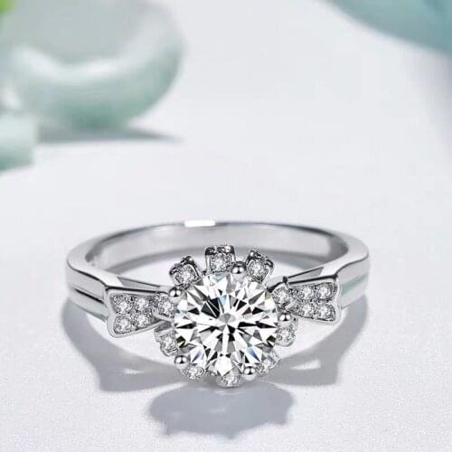 Classic 2 Carats White Diamond Jewelry Ring for Women Anillos De Wedding Bizuteria Gemstone Silver 925 Jewelry Ring Men Females