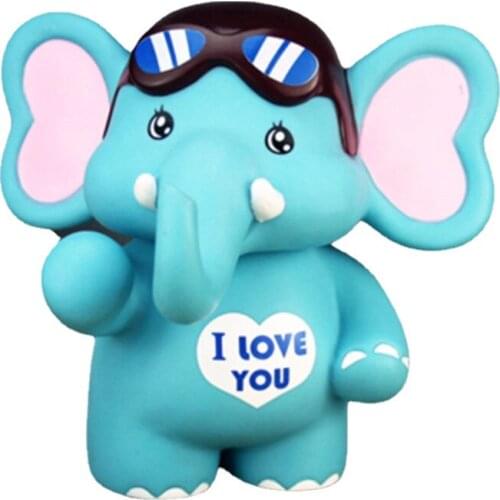 Cute Cartoon Elephant Piggy Vinyl Bank Drop-proof Money Box Coin Bank Gift for Kids Coin Storage Box Toy Money Saving Home Decor