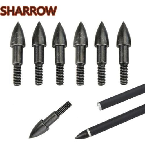 24/50Pcs Archery Target Filed Points Tips Bullet Arrowheads Steel Broadheads For Arrow Shooting Training Practice Accessories