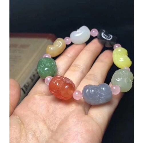 Natural Hetian Jade Duobao Monkey Bracelet hb2896