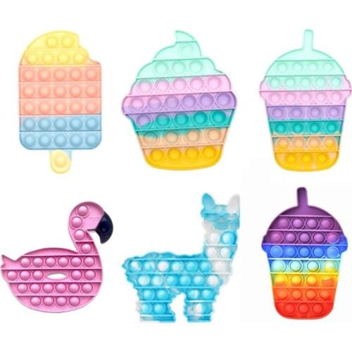 New Push Bubble Fidget Antistress Toys Adult Kids Unicorn Dinosaur Fidget Sensory Toy Autism Special Needs Stress Reliever