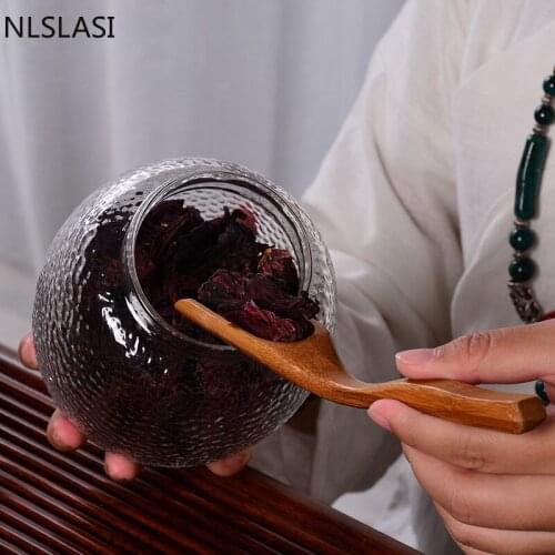 New styles Glass tea cans Snacks candy cans Travel convenient storage jars Pu'er tea cans Household storage jars WSHYUFEI