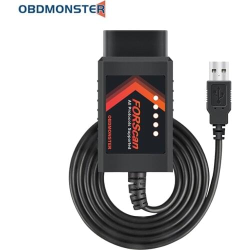 Upgrade ELM327 V1.5 HS CAN/ MS CAN for FORScan Pro Car Scan Tool for Ford Hidden Function Programming OBD2 Diagnostic Scanner