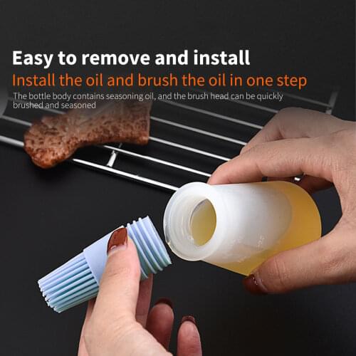 Silicone Basting Brush Heat-Resistant Pastry Squeeze Bottle Honey/Sauce Brushes Squeeze Bottle Oil Brushes for BBQ Grill Cooking