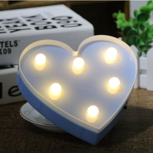 Led Wall Child Heart Shape String Lights Lighting Led Christmas Tree Decoration Lights Home Party Holiday Night Light Lamp