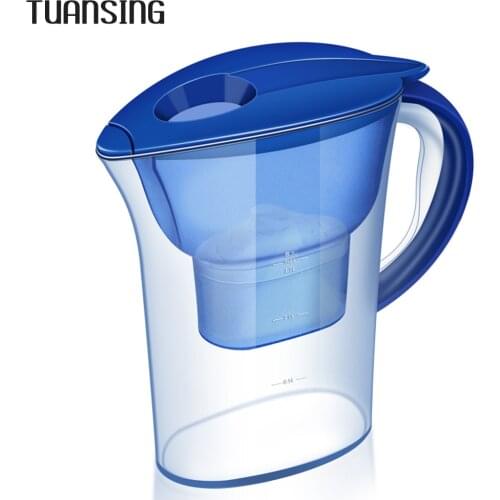 TUANSING Water Pitcher Household Kettle Kitchen Tap and Picnic Dual Filter Kettle with Cartridge Water Filter Water Purifier
