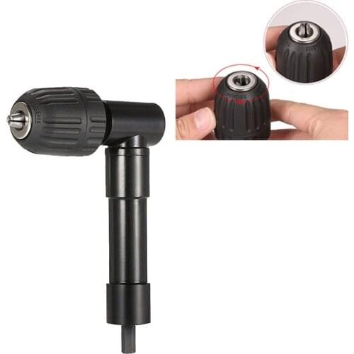 90 Degree Right Angle Electric Drill Corner 8mm Hex Shank Turning Device Bend Extending Three-jaw Chuck Range 1-10mm