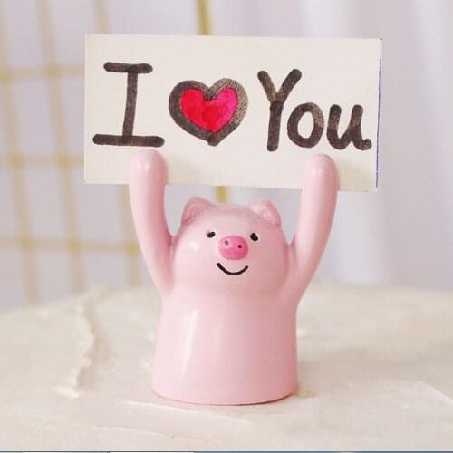 Desktop Decoration Written Confession Raising Hands Pig Cake Decoration Scene Birthday Cake Decoration Cute Girl Surprise