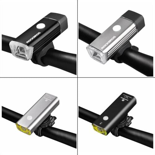 ROCKBROS 400/245 Lumens Bicycle Light USB Rechargeable Cycling Handlebar Headlight Waterproof MTB Bike LED Flashlight Front Lamp