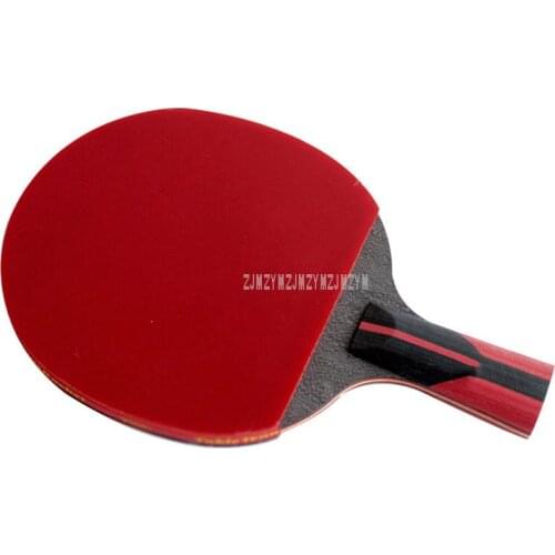High-quality Professional Table Tennis Rubber Racket Ping Pong Rackets Single Short/Long Handle Grip Paddle Sports Training Tool