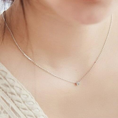 REETI 925 Sterling Silver Zircon Cross Necklaces Pendant Fashion Sterling Silver Jewelry Statement for Women Bijoux