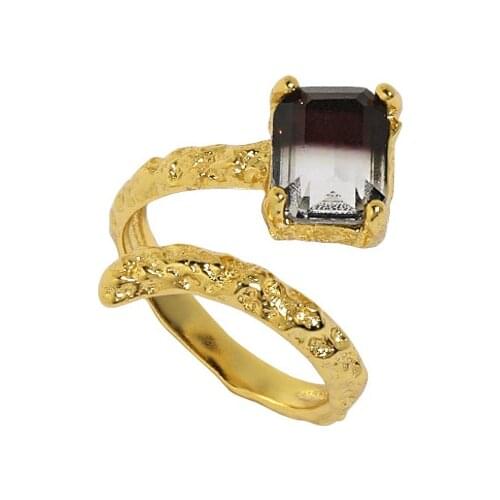 SHANICE Sterling Silver 925 Ring Staggered Edge Micro Inlaid Design For Women Aesthetic Gothic Engagement 2021 Fine Jewellery