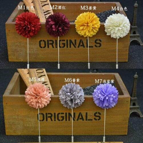 20 pcs/lot , Mens Flower Lapel Pin, Wedding Boutonniere, Suit Accessories