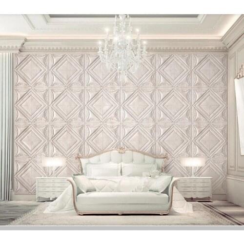 Papel de parede 3d stereo marble texture diamond lattice soft pack wallpaper,living room bedroom wall papers home decor mural