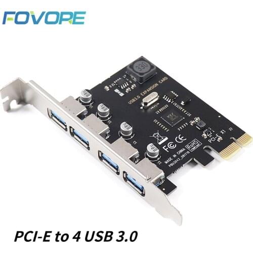 4 Port USB 3.0 PCI-E Expansion Card PCI Express PCI-e USB 3.0 HUB Adapter 4-Port USB3.0 Controller USB 3 0 PCI e PCIe Express 1X