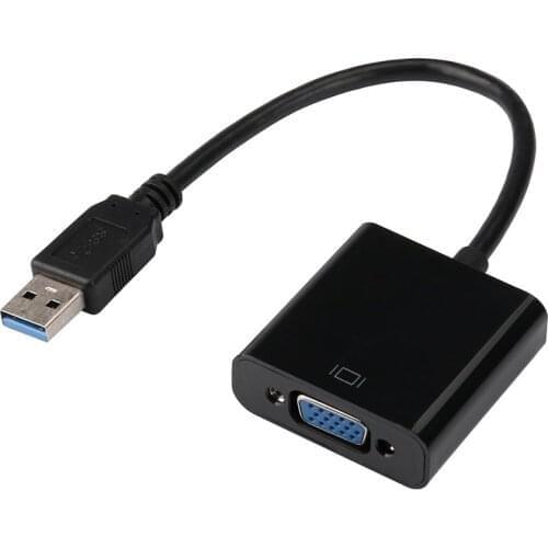 USB To VGA Adapter USB 2.0/3.0 to VGA External Video Card Multi Display Converter for Desktop Laptop PC Monitor Projector