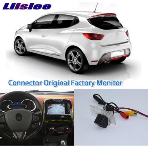 LiisLee Car HD Reversing image Camera For Renault Clio Lutecia IV 2012~2019 Rear View back CAM Connect Original Factory Screen