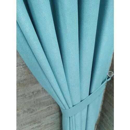 Bbb Knitting Cationic Textured Background Curtain 2 Pcs 80x260 cm Size