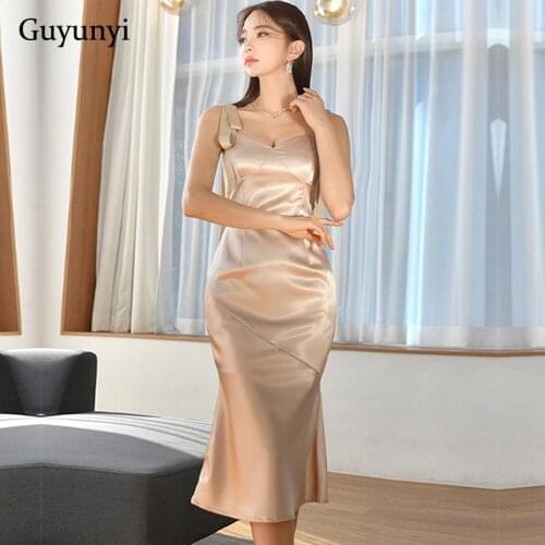 Noble Solid Color Elegant Dress 2021 Spring Simple Sleeveless Tie Sling Sexy V-Neck Comfortable High Waist Party Dress Women