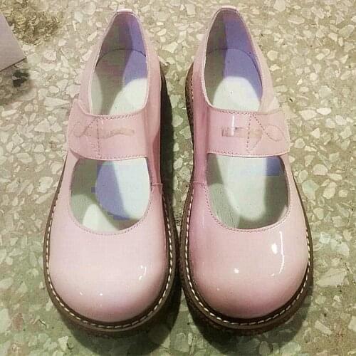 Japanese princess kawaii shoes round head thick bottom women fashion jk uniform student shoes kawaii girl lolita cosplay loli