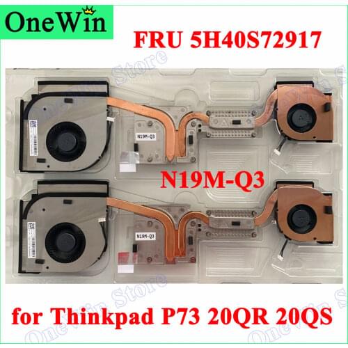 FRU 5H40S72917 for P73 20QR 20QS Thinkpad Lenovo Laptop ND65C15 DC05V 0.5A Original Brand New CPU FAN Heatsink CR2 N19M-Q3 Delta