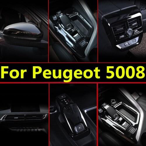 Car Interior Navigation Control Panel air conditioner outlet Decorative Frame Cover Trim For Peugeot 5008 2017-2019