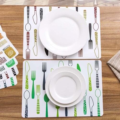 Placemats PVC Table Mat Kids Tableware Cartoon Dining Table Disc Pads Coasters Napperon Plate Bar Tapete de lugar 4028cm