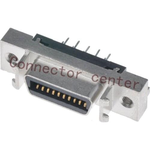 MDR SCSI Connector 1.27mm 20POS Straight 180Degree