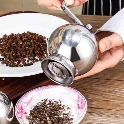 Creative Spherical Pepper Mill Stainless Steel Manual Salt and Pepper Grinder Kitchen Spice Grinder Tools Spice Sauce Mill Acces