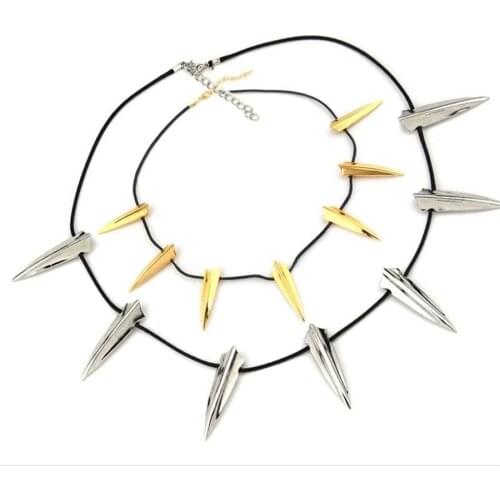 Cosplay Mens Necklace Trinket Superhero Black Panther Necklace Wolves Fangs Shape Necklace Cosplay Halloween Party Jewelry Gift