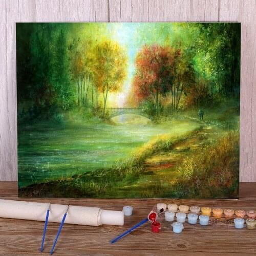 Natural Scenery In My Life Coloring By Numbers Painting Set Oil Paints 40*50 Canvas Painting Wall Paintings Crafts Handiwork