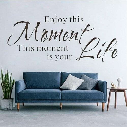 Enjoy This Moment Wall Quote Inspirational House Quotes Sticker Life Art Stickers Vinyl Removable FB-24