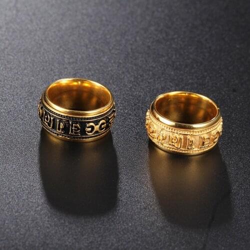 New Retro Rotating Rings Mens and Womens Jewelry Couple Ring Jewelry Hot Sale
