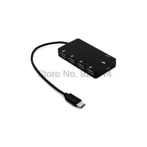 By dhl or ems 200pcs High Speed USB Type-C to 4 USB 3.1 Ports Hub Adapter USB Hubs for 12" MacBook Tablet Phone Computer