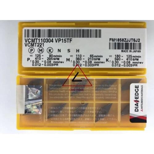 VCMT 110304 VP15TF 10pcs original Mitsubishi turning insert DIAEDGE