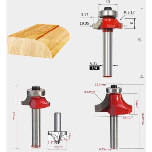 1Pc Lock Miter Router Bit Flush Trim 8Inch Shank Woodworking Tenon Milling Cutter Tool Drilling Milling For Wood Carbide Alloy