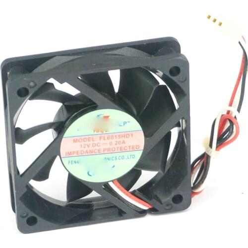 12V DC 60x60x15mm Axial Radiator Fan 5300RPM Dual Ball Bearing Middle Speed