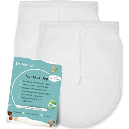 1/2/3 Pack Nut Milk Bag Reusable 12" x 10" Cheesecloth Bags for Straining Almond/Soy Milk Greek Yogurt Strainer Cheese Cloth
