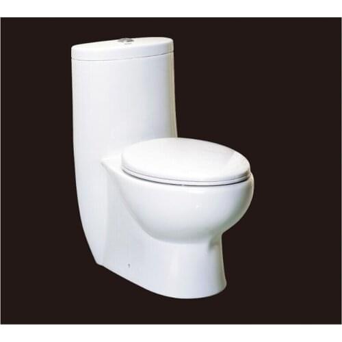 2016 new style water closet one piece S-trap ceramic toilets with PVC Adaptor and soft close seat cover AST309 UPC cerificate