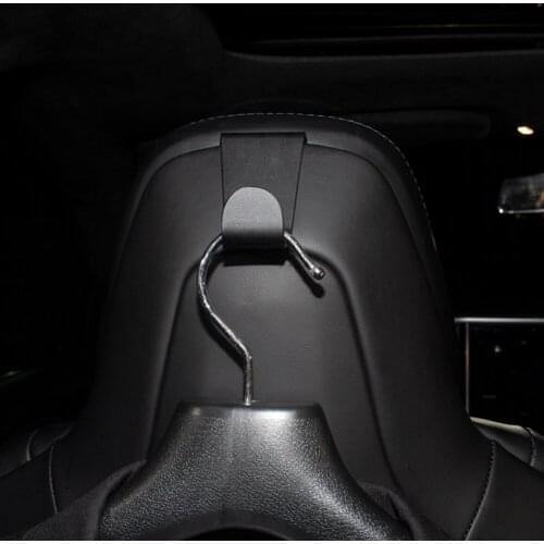 Aluminum Coat Hook Installa and Remove Convenient Simple Headrest Backseat Clothes Suit Hanger for Tesla Model S X
