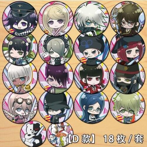 Anime Danganronpa: Trigger Happy Havoc Figure 5887 Badge Round Brooch Pin Gifts Kids Collection Toy