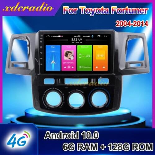 Xdcradio 9" Android 9.0 Tesla Type Car Radio For Toyota Fortuner HILUX Revo Vigo Multimedia Player Auto GPS Navigation 2007-2013