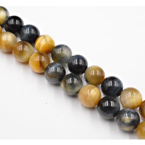 Natural Stone Colored Tiger Eye Round Beads Wholesale Loose Beads for Jewelry Making Accessories 4-12mm DIY 15"